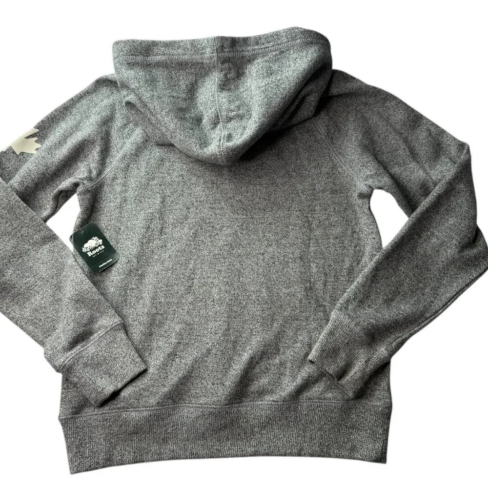 NEW ROOTS Whistler Kanga Hoody Hooded Pullover Sweatshirt Heathered Gray Small - Picture 10 of 10